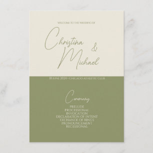 Basil • Handwritten Script Wedding Program