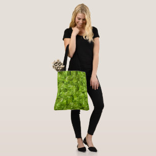 Basil Leaves Pattern Tote Bag