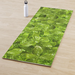Basil Leaves Pattern Yoga Mat
