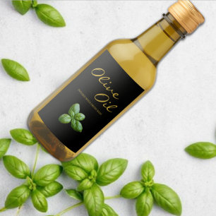 Basil Olive Oil Favour infusion Label