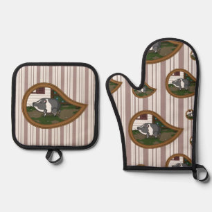 Basil the Pig Oven Mitt & Pot Holder Set