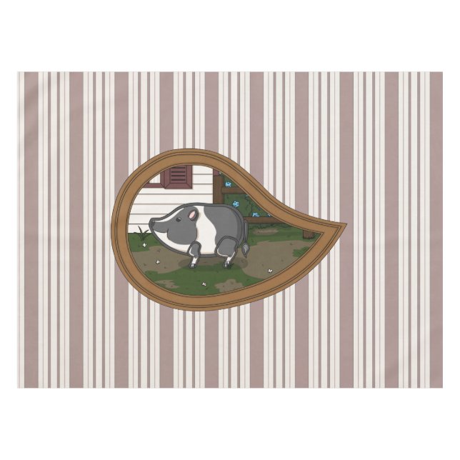 Basil the Pig Tablecloth (Front (Horizontal))