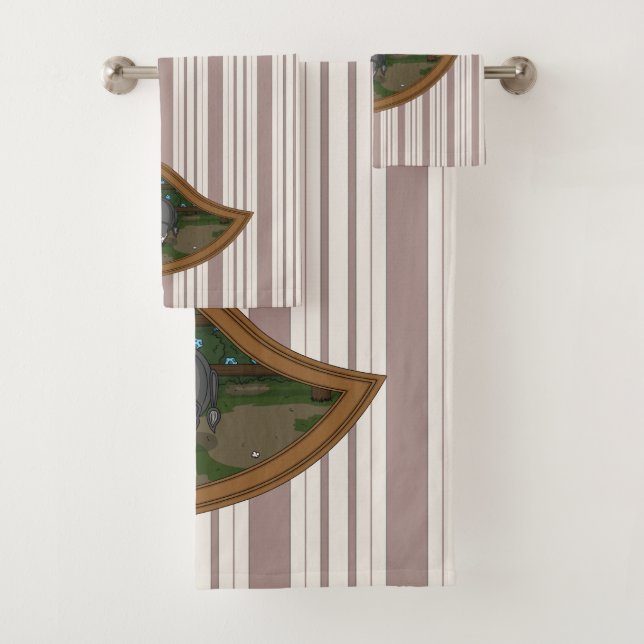 Basil the Pig Towel Set (Insitu)