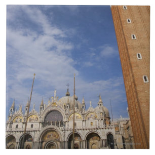 Basilica and Bell Tower St Mark's Square Venice Ceramic Tile