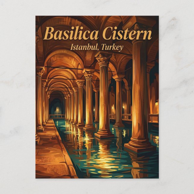 Basilica Cistern, Istanbul, Marmara Postcard (Front)