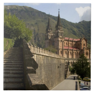 Basilica de Covadonga, northwestern Spain. Tile