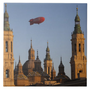 Basilica de Nuestra Senora de Pilar, sunset Tile