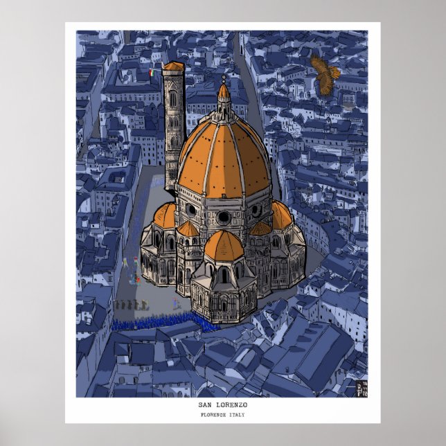 Basilica di San Lorenzo Florence Italy Poster (Front)