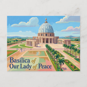 Basilica of Our Lady of Peace Ivory Coast Postcard