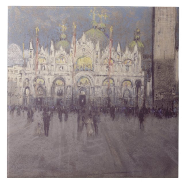Basilica Of Saint Mark Byzantine Architecture Art Ceramic Tile (Front)