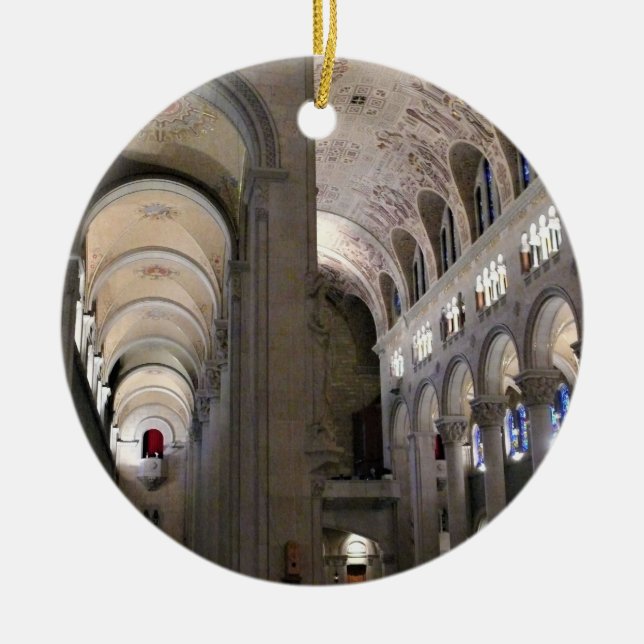 Basilica of Sainte Anne de Beaupre, Quebec, Canada Ceramic Ornament (Front)
