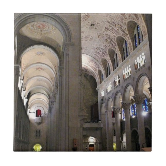 Basilica of Sainte Anne de Beaupre, Quebec, Canada Ceramic Tile (Front)