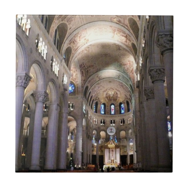 Basilica of Sainte Anne de Beaupre, Quebec, Canada Ceramic Tile (Front)