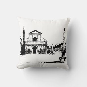 Basilica of Santa Maria Novella in Florence, Italy Cushion