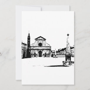 Basilica of Santa Maria Novella in Florence, Italy Invitation