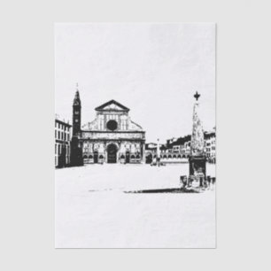 Basilica of Santa Maria Novella in Florence, Italy Tissue Paper