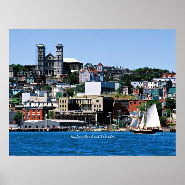 Basilica on the Shoreline in St. John's Poster (Front)