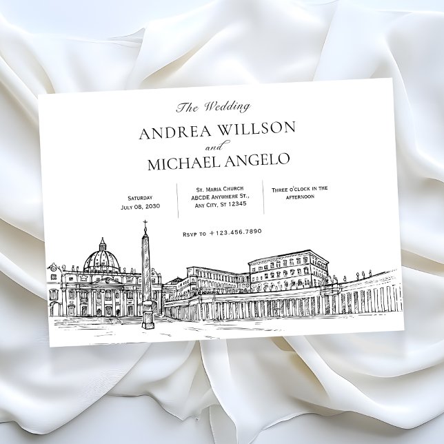 Basilica St. Peter cathedral wedding  Invitation (Creator Uploaded)