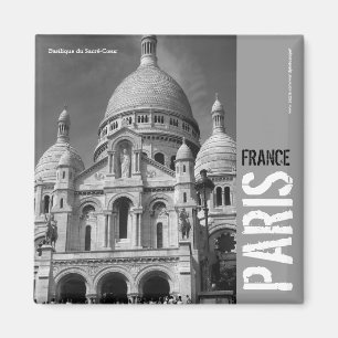 Basilique du Sacré-Cœur Paris France Square Magnet