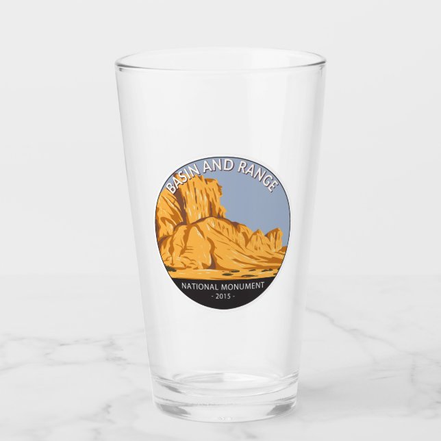 Basin and Range National Monument Nevada Vintage Glass (Front)