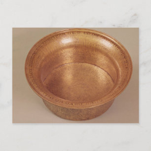 Basin decorated with geometric patterns postcard