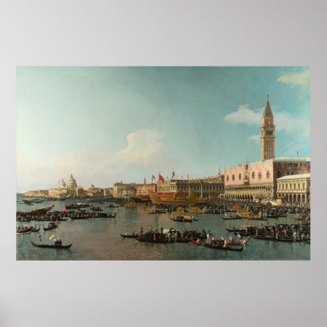Basin of San Marco on Ascension Day (by Canaletto) Poster (Front)