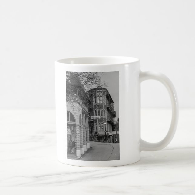 Basin Park And Flatiron Flats Grayscale Coffee Mug (Right)