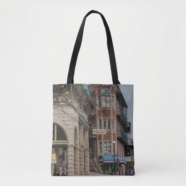 Basin Park And Flatiron Flats Tote Bag (Front)