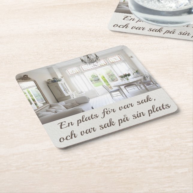 Basis — Order & Order Square Paper Coaster (Angled)