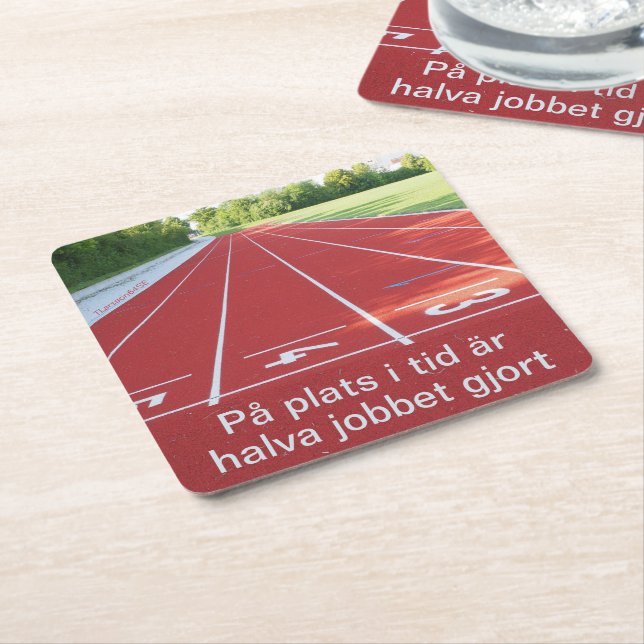 Basis — Punctual Square Paper Coaster (Angled)