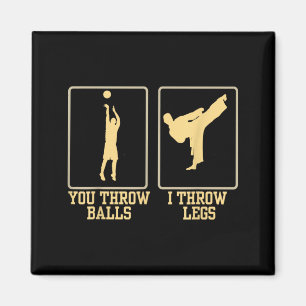 Baskeball and Taekwondo Fun Magnet