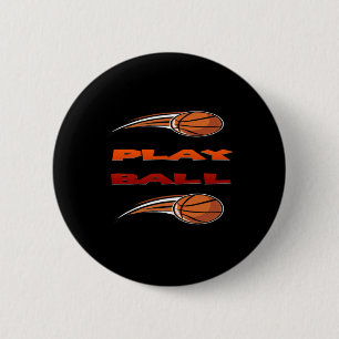 Basket Ball Ball 6 Cm Round Badge