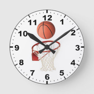 "Basket ball" design wall clocks