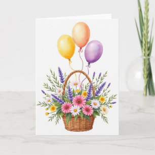 Basket Blooms Birthday Card