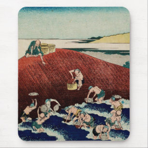 Basket fishing in the Kinu River by Hokusai Mouse Pad