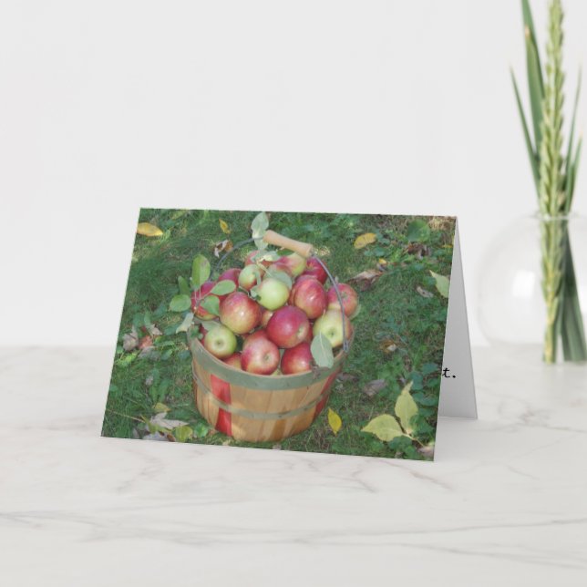 "Basket Full of Apples" Congratulatory Card (Front)