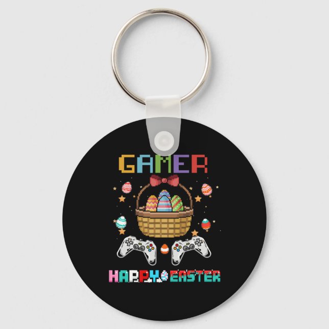 Basket Gamer Video Game Controller With Easter Egg Key Ring (Front)