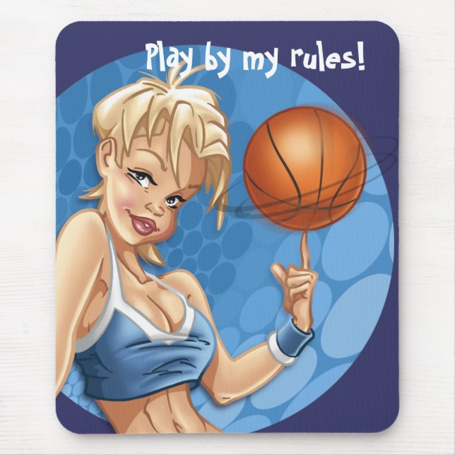 Basket Gir Pin-up Mouse Pad (Front)