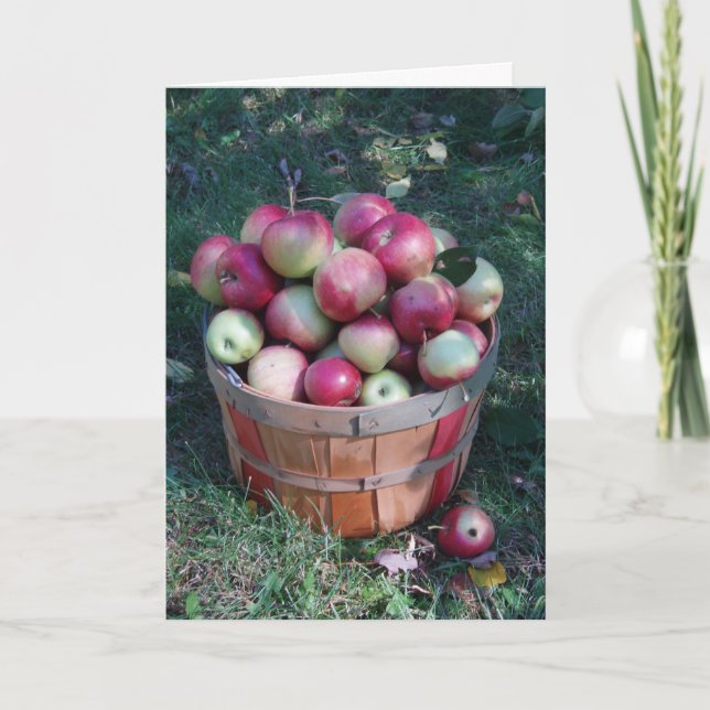 "Basket of Apples" Congratulatory Card (Front)