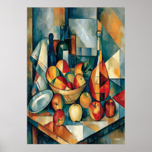 Basket of Apples – Reinterpretation Masterpiece Poster