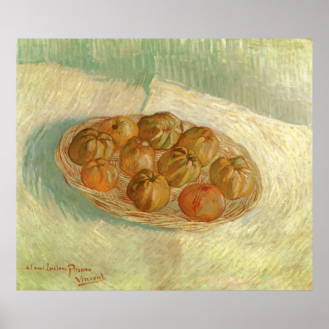 Basket of Apples still Life by Vincent van Gogh Poster (Front)