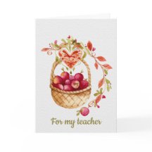 Basket of Apples Teachers Thank You