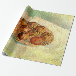 Basket of Apples to Pissarro by Vincent van Gogh Wrapping Paper