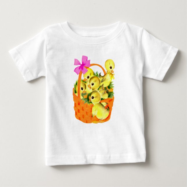 Basket of Baby Chicks Baby T-Shirt (Front)