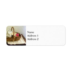 Basket of Cloth and Measuring Tape Return Address Label