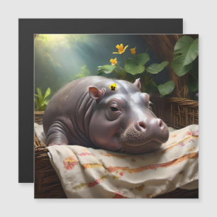 **"Basket of Dreams: A Baby Hippo’s Cozy Nap"**