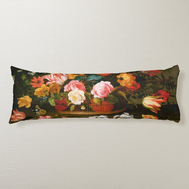 Basket of flowers, 1625 body cushion (Front)