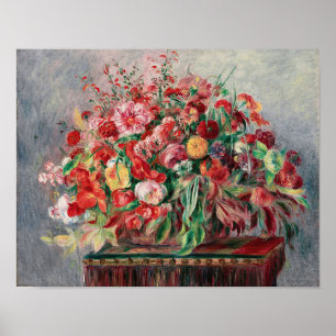 Basket of Flowers by Renoir Poster