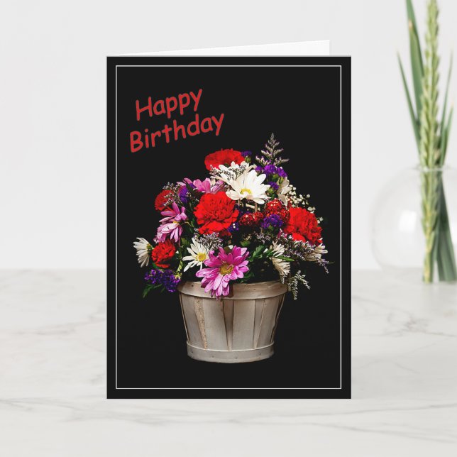 Basket of flowers card (Front)