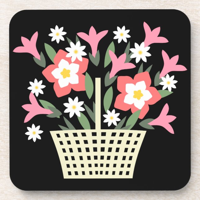 Basket of Flowers Coaster (Front)